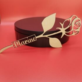 Rose en Bois de Balsa Personnalisée